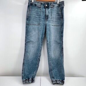 Torrid Mid Rise Jogger Jeans Womens 24R Blue Denim Stretch Casual Plus Size 2024